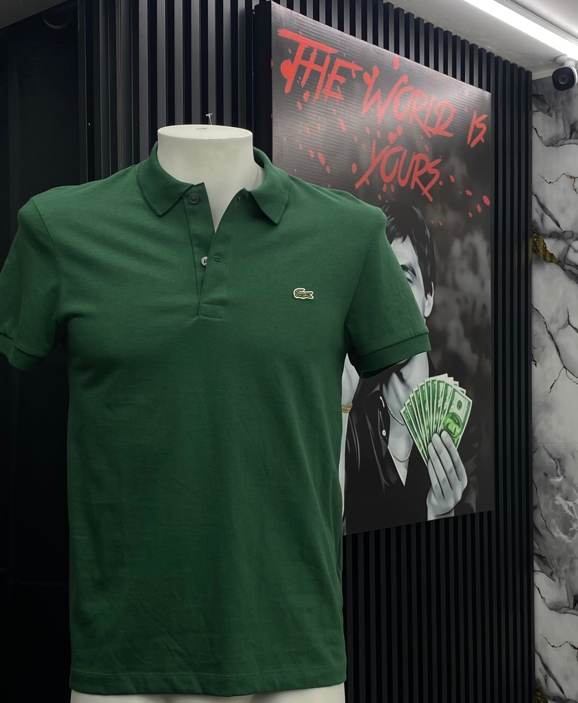Playera Polo Lacoste Verde Original / Clásica de Algodón
