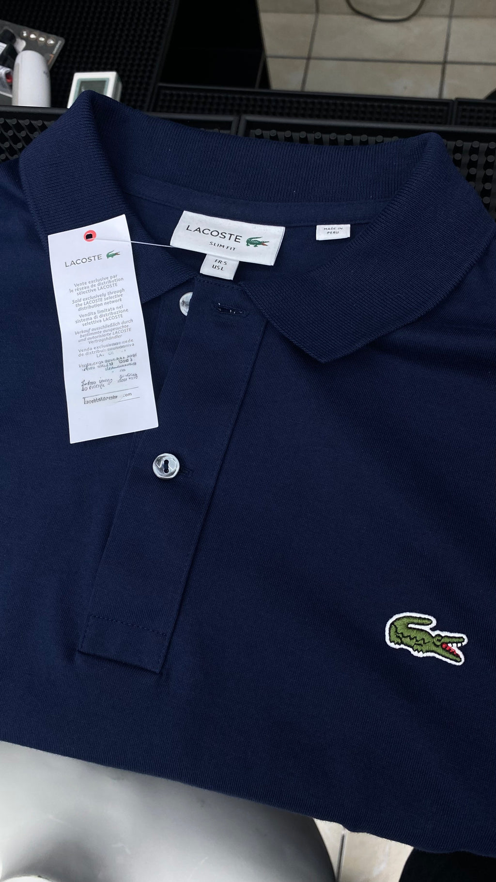 Playera Polo Lacoste Original Azul Marino