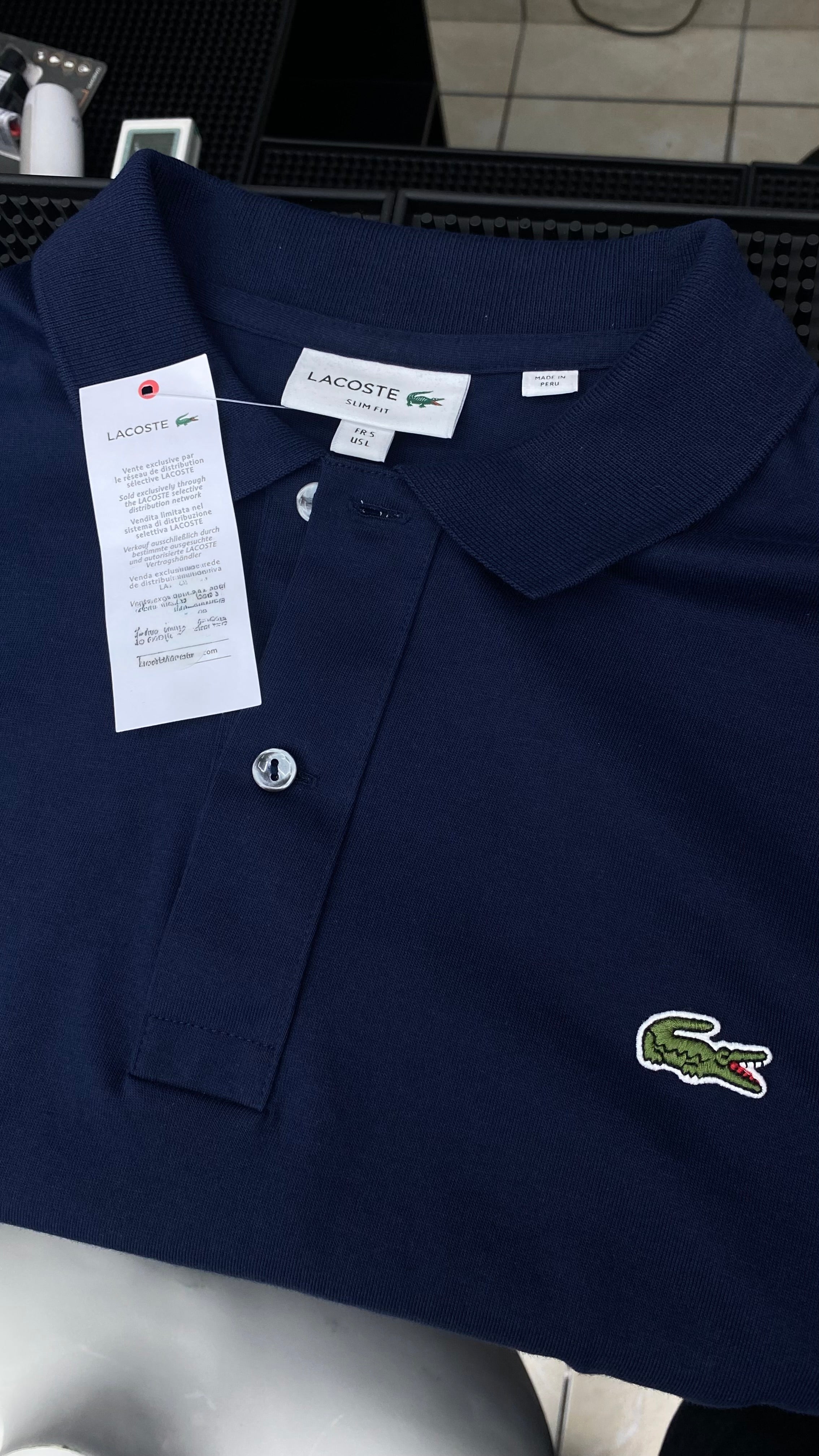 Playera Polo Lacoste Original Azul Marino