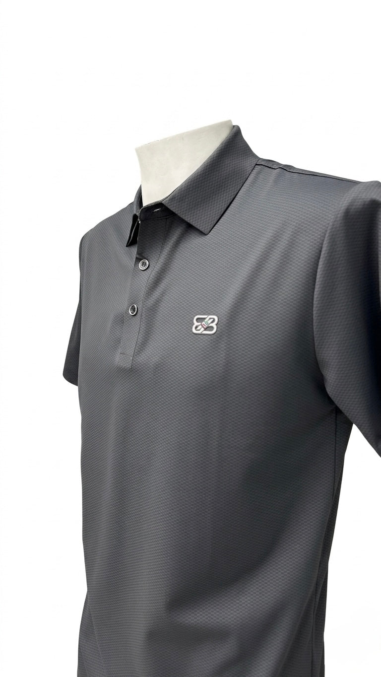 Polo Premium PAVINI – Edición Texturizada (Gris Carbón)