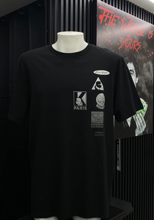 Playera Karl Lagerfeld Paris - Edición Gráfica Premium (Negro)talla(XL)