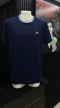 Playera Lacoste de algodón premium cuello bicolor