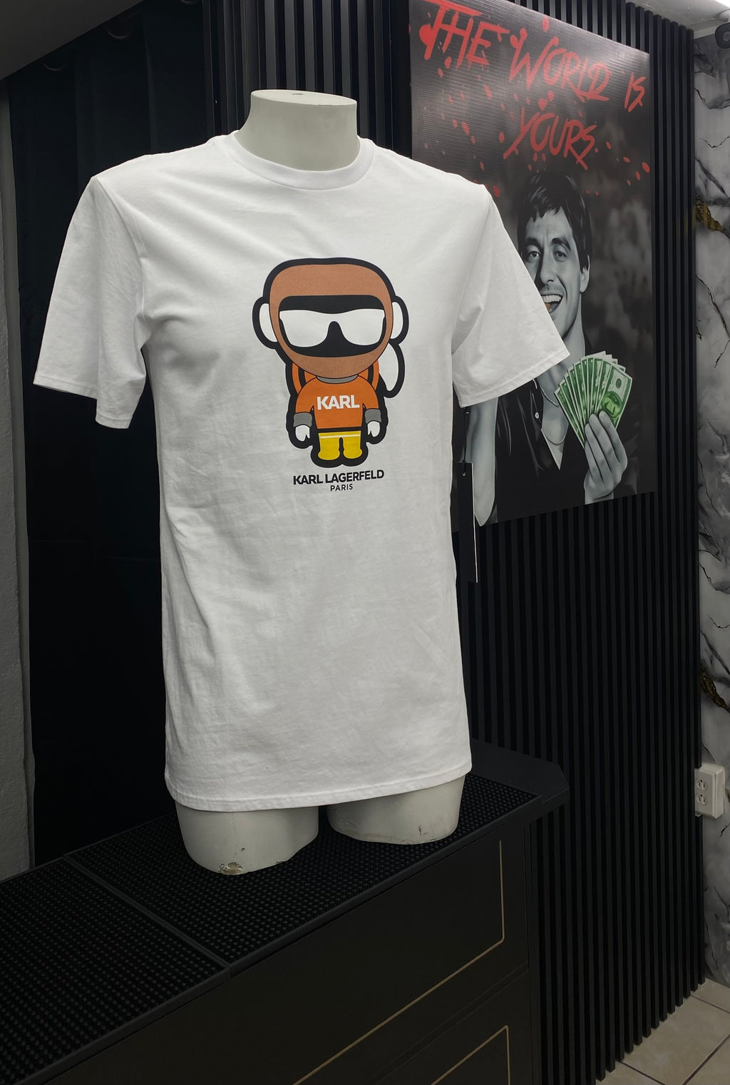⁠Playera Karl Lagerfeld Original Gráfico Ikonik / Blanca talla S
