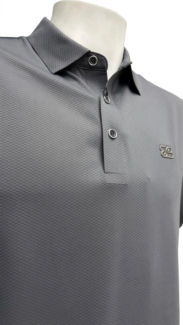 Polo Premium PAVINI – Edición Texturizada (Gris Carbón)