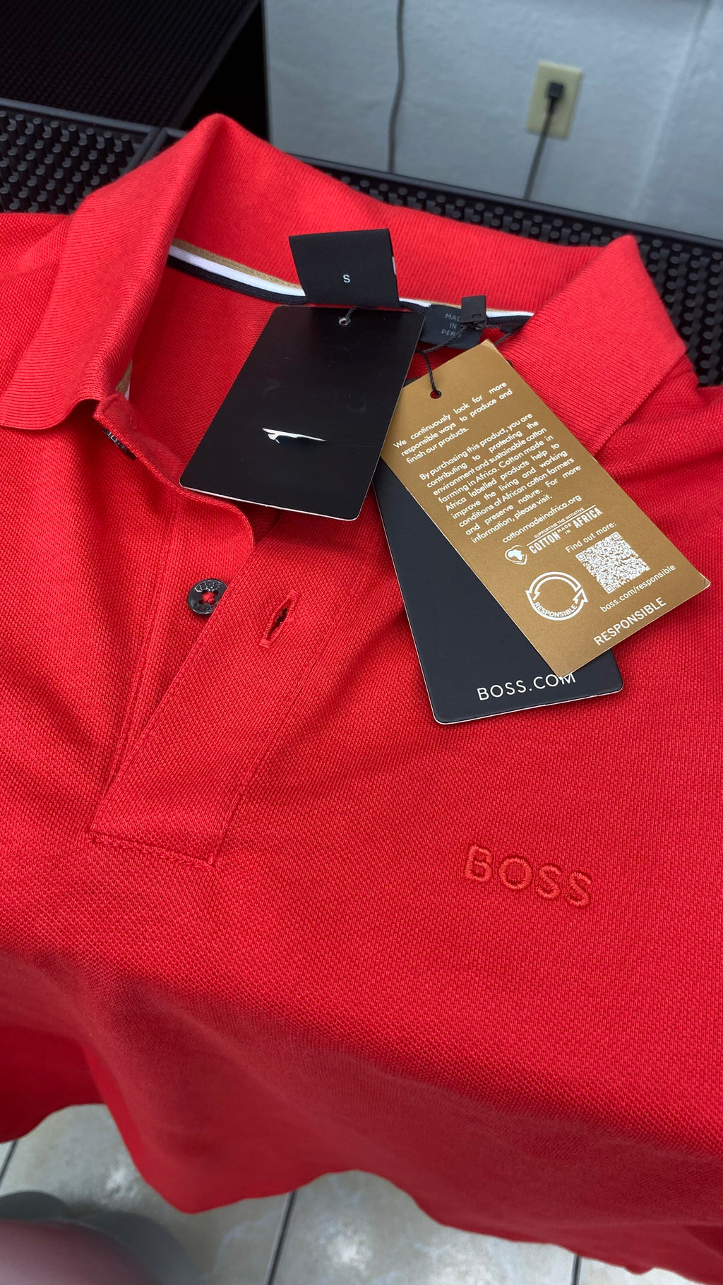 Playera Polo Hugo Boss Original Roja / Manga Corta
