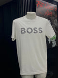 Playera Hugo Boss con Logotipo Plateado Brillante